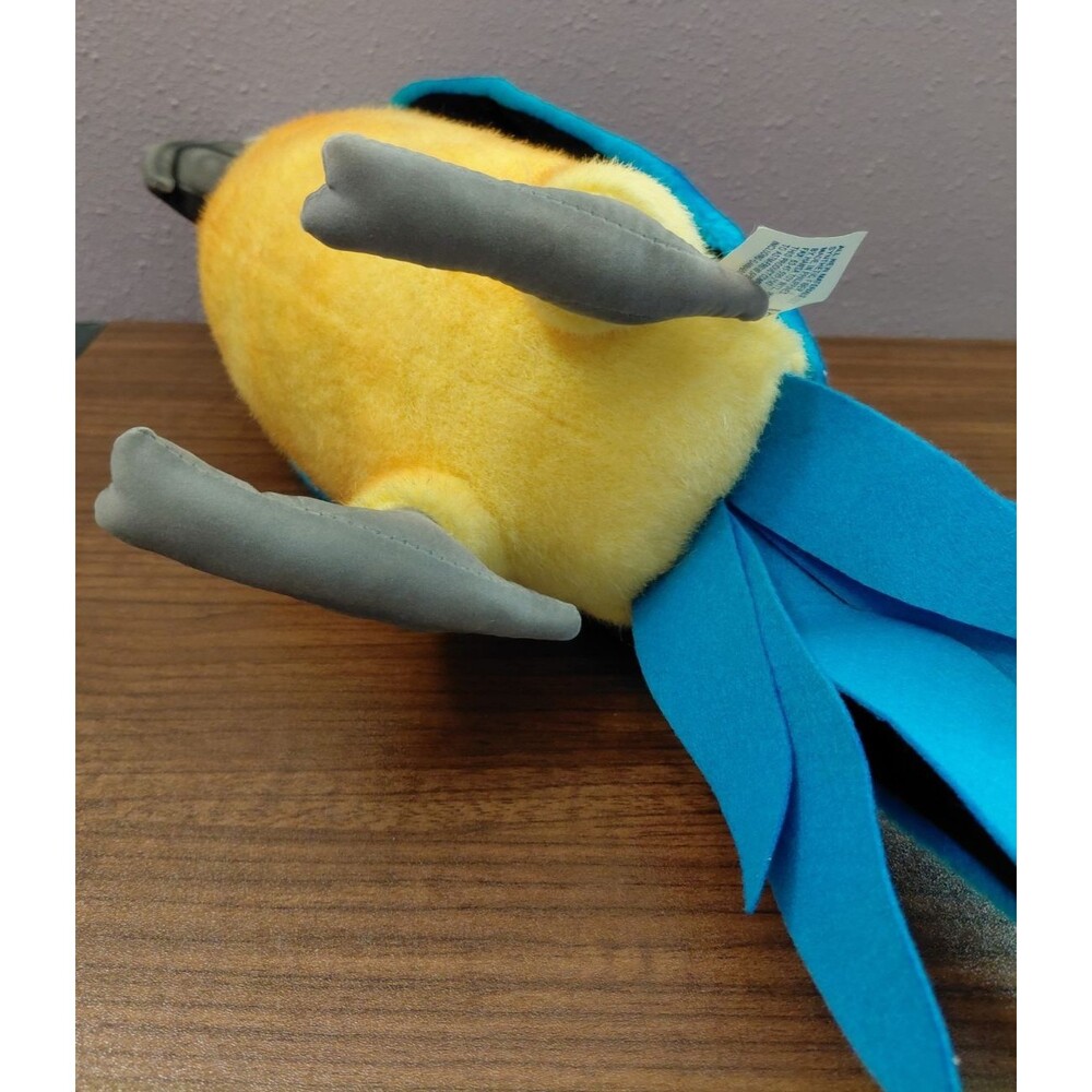 Vtg 2000 Hansa Thomas Boland Co Blue Macaw Parrot Plush Stuffed Animal - Picture 6 of 9